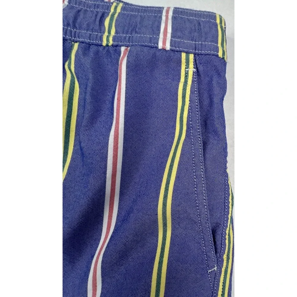 J.CREW Original Swimwear Swim Trunks Mens XXL Blue Striped Mesh Lined Beach 6